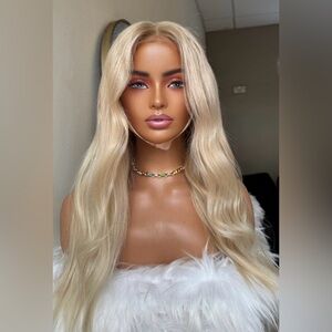 Blonde Wavy Human Hair Wig